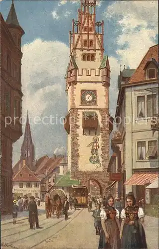 Hoffmann Heinrich Freiburg im Breisgau Schwabentor  Kat. Kuenstlerkarte