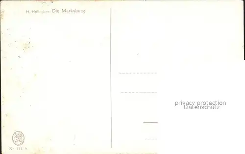 Hoffmann Heinrich Marksburg Kat. Kuenstlerkarte