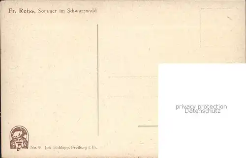 Reiss Fritz Sommer im Schwarzwald Schwarzwaldhaus Kat. Schwarzwaldkuenstler