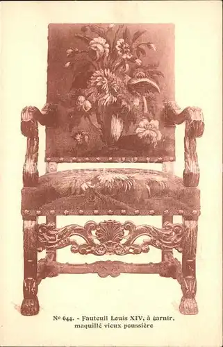 Moebel Antiquitaeten Fauteuil Louis XIV garnir Rossier & Allain Annemasse  Kat. Handwerk