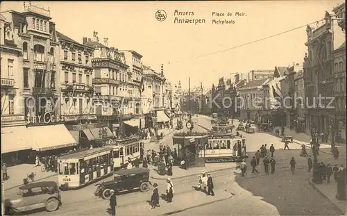 Strassenbahn Anvers Place de Meir  Kat. Strassenbahn