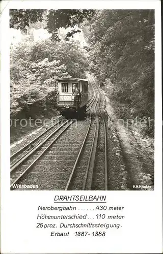 Zahnradbahn Nerobergbahn Wiesbaden  Kat. Bergbahn