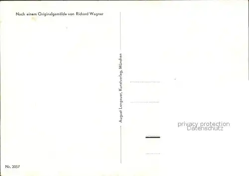 Wagner Richard Kuenstler Muenchen Deutsches Museum  Kat. Kuenstlerkarte