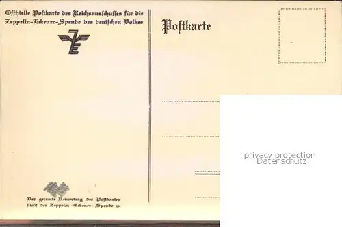 Zeppelin Graf Zeppelin Eckener Spendenkarte  Kat. Persoenlichkeiten