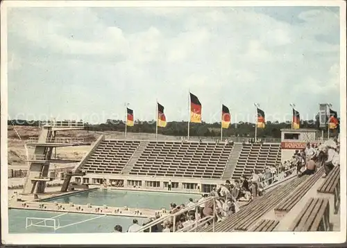 Schwimmen Schwimmstadion Stalinallee Leipzig  Kat. Sport