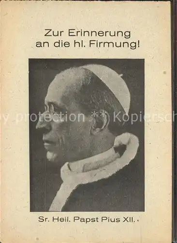 Papst Pius XII. Kat. Religion