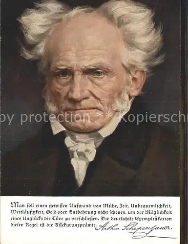 Persoenlichkeiten Arthur Schopenhauer Kat. Persoenlichkeiten