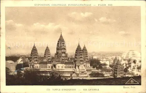 Exposition Coloniale Internationale Paris 1931 Temple d Angkor Vat  Kat. Expositions