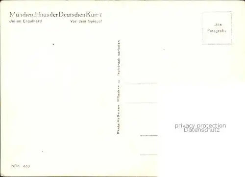 Verlag HDK Nr. 448 Julius Engelhard Vor dem Spiegel  Kat. Verlage
