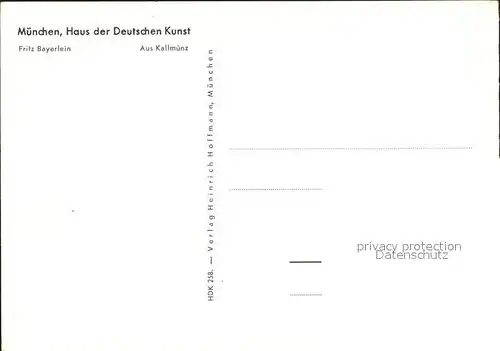 Verlag HDK Nr. 258 Fritz Bayerlein Aus Kallmuenz  Kat. Verlage