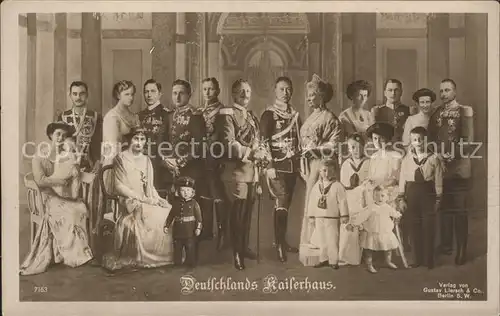 Wilhelm II Auguste Viktoria Kaiserfamilie  Kat. Persoenlichkeiten