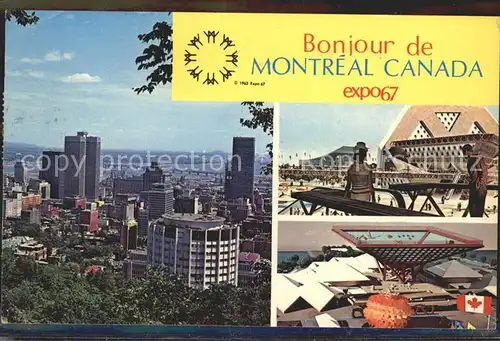 Expositions Expo67 Montreal Pavillon du Canada Pavillons Thematiques Kat. Expositions