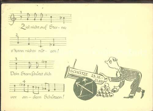 Sternzeichen Schuetze Kanone Spruch Kat. Besonderheiten Nr. kf84532