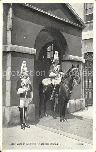 Leibgarde Wache Horse Guards Sentries Whitehall London Kat. Polizei