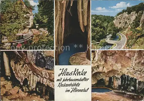 Hoehlen Caves Grottes Haus Recke Reckenhoehle Hoennetal Kat. Berge