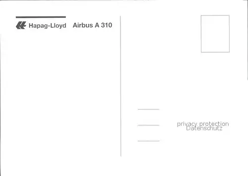 Flugzeuge Zivil Hapag Lloyd Airbus A 310 Kat. Airplanes Avions