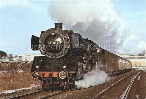 Lokomotive Schnellzug Dampflokomotive 001 111 4  Kat. Eisenbahn