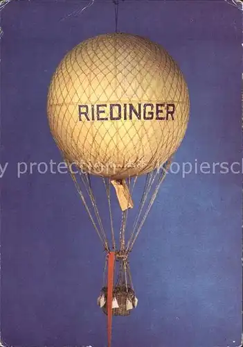 Heissluftballon Freiballon um 1900 Verkehrsmuseum Dresden  Kat. Flug