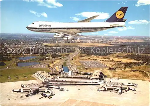 Lufthansa Flughafen Koeln Bonn Autobahnzufuehrung Fliegeraufnahme  Kat. Flug