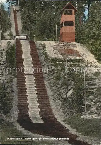 Ski Flugschanze Sommersprungschanze Bischofsgruen Fichtelgebirge Kat. Sport