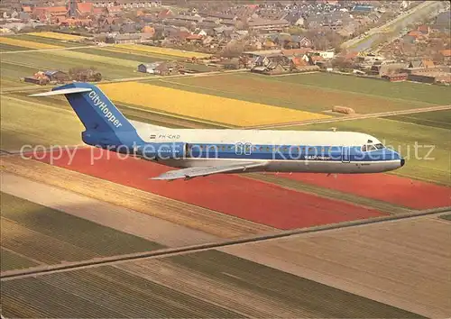 Flugzeuge Zivil NLM CityHopper Fokker F 28 4000 Fellowship Kat. Airplanes Avions