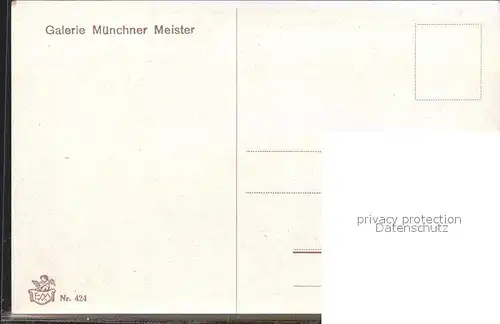Verlag Galerie Muenchner Meister Nr. 424 K. E. Olszewski Sollst nicht gucken Engel Rabe  Kat. Verlage