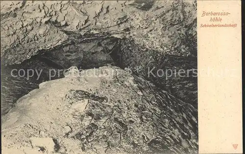 Hoehlen Caves Grottes Barbarossahoehle Schweizerlandschaft Kat. Berge