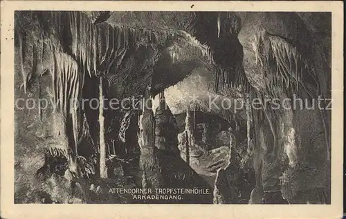 Hoehlen Caves Grottes Tropfsteinhoehle Arkadengang Attendorn Kat. Berge