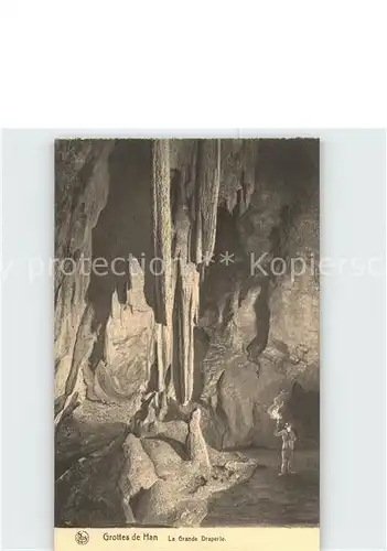 Hoehlen Caves Grottes Han sur Lesse Grande Draperle Kat. Berge