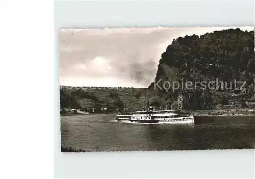 Dampfer Seitenrad Frieden Loreley St. Goarshausen  Kat. Schiffe