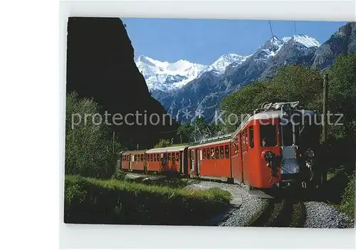 Eisenbahn Brig Visp Zermattbahn Glacier Express Mattertal Weisshorn Kat. Eisenbahn