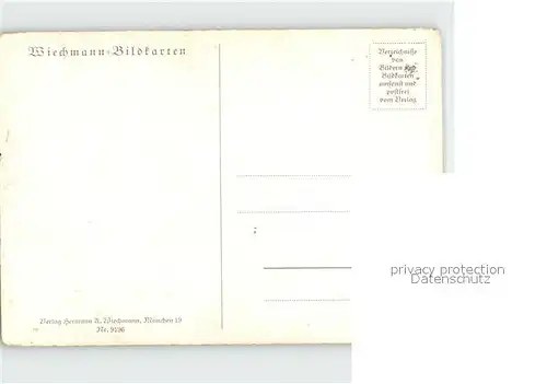 Maurus Hanns Egern und Tegernsee Verlag Wiechmann Nr. 9196 Kat. Kuenstlerkarte