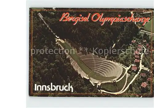 Ski Flugschanze Olympiaschanze Innsbruck Bergisel Fliegeraufnahme Kat. Sport