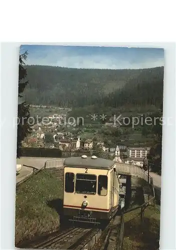 Zahnradbahn Sommerberg Wildbad Schwarzwald  Kat. Bergbahn