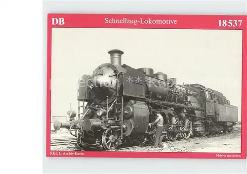 Lokomotive Dampf Schnellzuglokomotive 18 537 DB  Kat. Eisenbahn