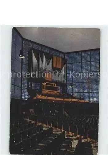 Kirchenorgel Kaiser Wilhelm Gedaechtniskirche Berlin Schuke Orgel  Kat. Musik