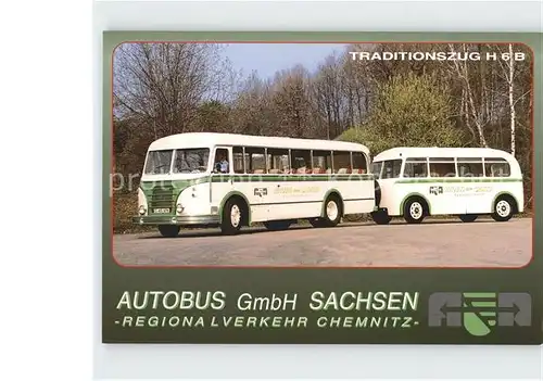 Autobus Omnibus Traditionszug H 6 B Sachsen Chemnitz Kat. Autos