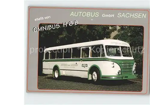 Omnibus Autobus H 6 B Sachsen Kat. Autos