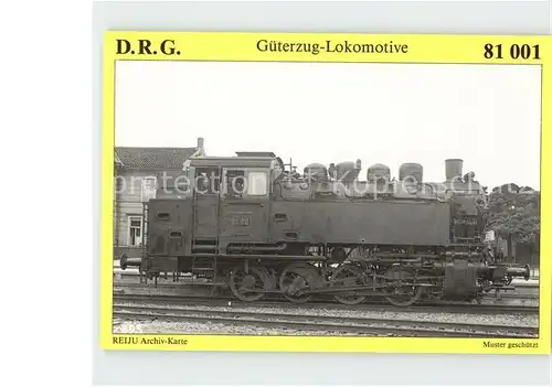 Lokomotive Gueterzug Tenderlokomotive 81 001  Kat. Eisenbahn