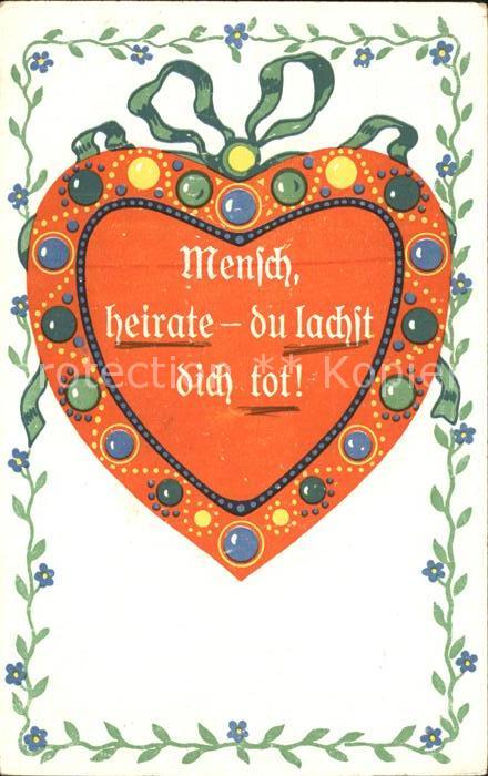 Hochzeit Spruch Humor Herz Kat. Greetings Nr. kg09562 oldthing