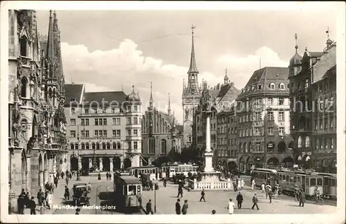 Strassenbahn Muenchen Marienplatz Kat. Strassenbahn