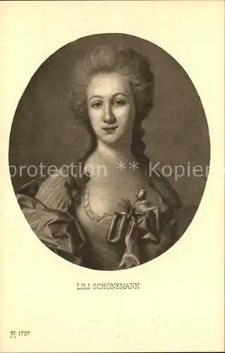Verlag Ackermann Kuenstlerpostkarte Nr. 1757 Lili Schoenemann Verlobte Goethe   Kat. Verlage