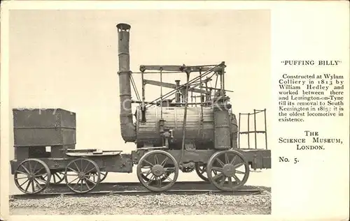 Lokomotive Puffing Billy William Hedley Science Museum London  Kat. Eisenbahn