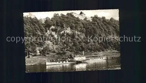Dampfer Seitenrad Kaiser Wilhelm Schloss Fuerstenberg Weser  Kat. Schiffe