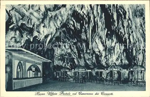 Hoehlen Caves Grottes Nuovo Ufficio Postale Cavernone dei Concerti Postumia Kat. Berge