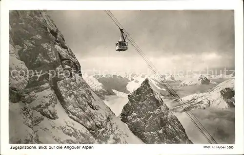 Foto Huber H. Nr. 5385 Zugspitzbahn Allgaeuer Alpen  Kat. Fotografie