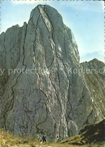 Klettern Bergsteigen Tannheimertal Gimpelhaus Tannheimer Huette  Kat. Bergsteigen