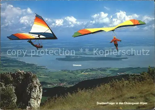 Drachenflug Drachenflieger Chiemgauer Alpen  Kat. Flug