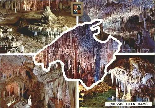 Hoehlen Caves Grottes Cuevas dels Hams Mallorca Porto Cristo Kat. Berge