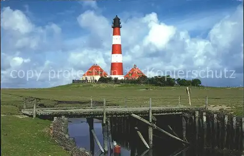 Leuchtturm Lighthouse Westerhever  Kat. Gebaeude